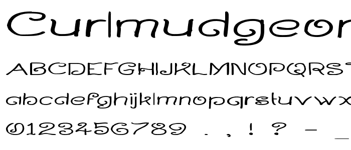 Curlmudgeon Wideside font